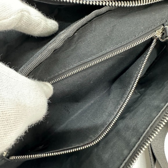 FENDI Black Leather Zucca Shoulder Bag - Picture 11 of 12